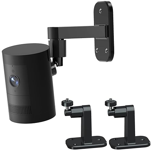 2Pack Camera Wall Mount,Compatible with Outdoor Cam Plus/Stick Up Cam Battery/Plug-in/Pro/Indoor Cam(1st Gen),360 Degree Adjustable No Drilling Mount
