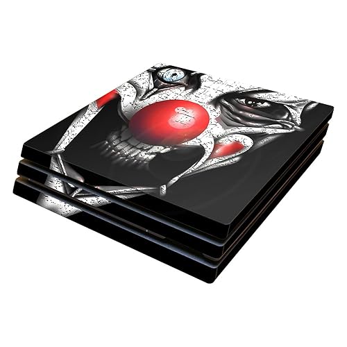 MightySkins Skin Compatible with Sony PS4 Pro Console - Evil Clown | Protective, Durable, and Unique Vinyl Decal wrap Cover | Easy to Apply, Remove
