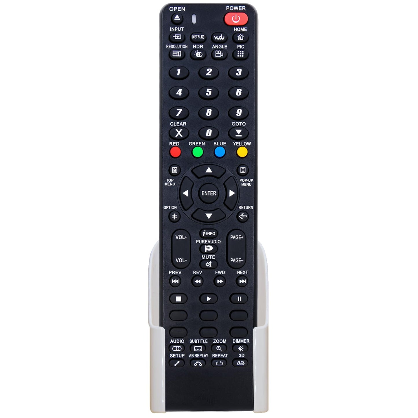 Replacement Remote Control for Oppo UDP-203 UDP-203CN UDP-205 BDT-101CI 4K Ultra HD Blu-ray Disc Player (with Wall Mounting Bracket)