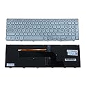 ndliulei New with Frame US Layout Silver Laptop Keyboard with Backlit Replacement for Dell Inspiron 15-7537; Fit KK7X9 0KK7X9 CN-0KK7X9 V143625AS