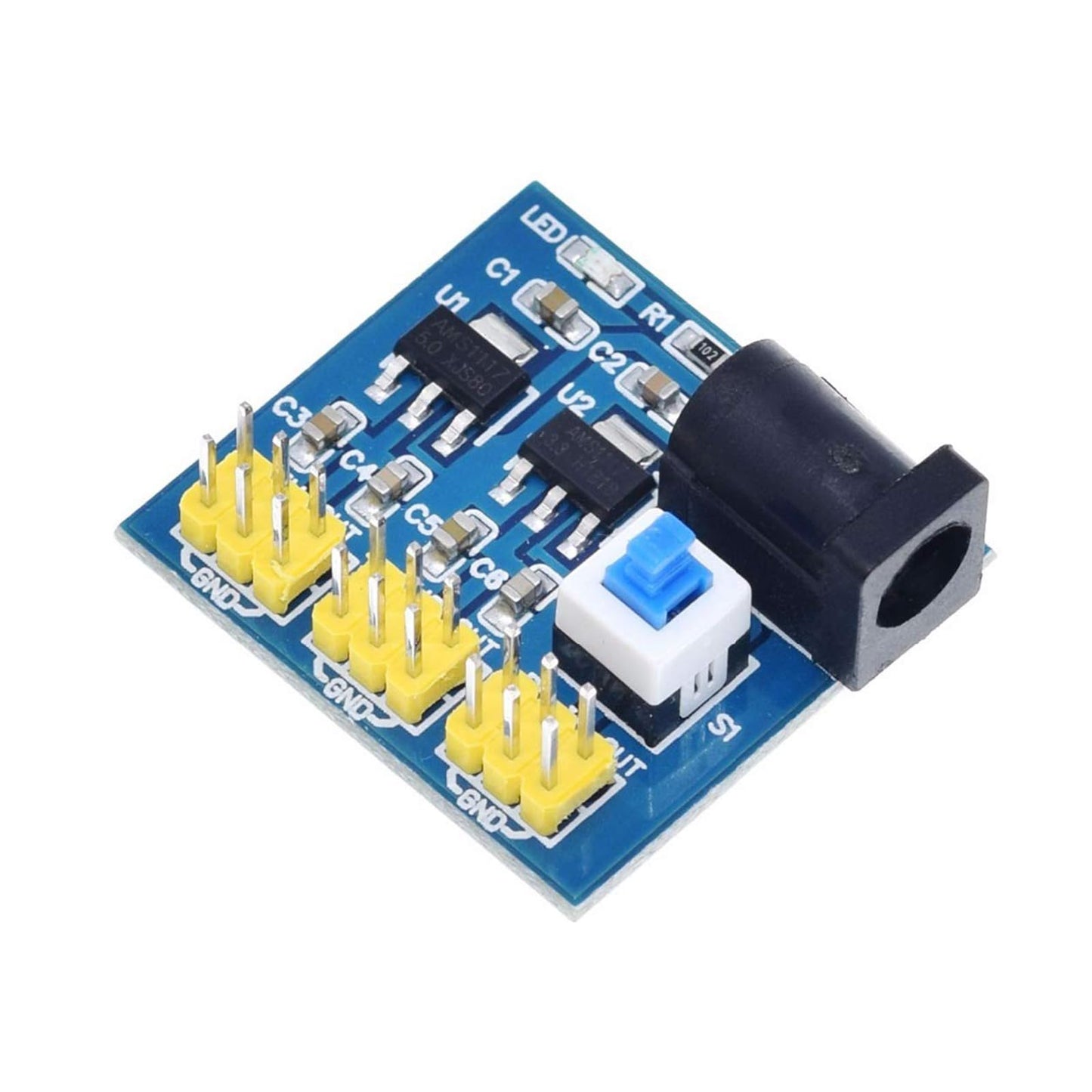 KEAcvise 5Pieces DC-DC Power Module, 12V to 3.3V/5V/12V Triple Output, 6V-12V Input, 800mA Max Current