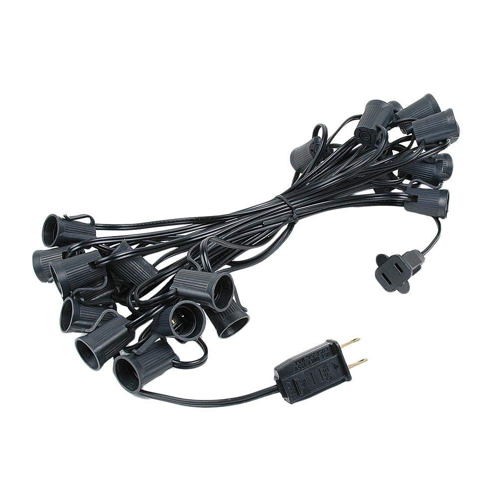 Novelty Lights 25 Foot C9 LED Blue Patio Christmas String Light Set