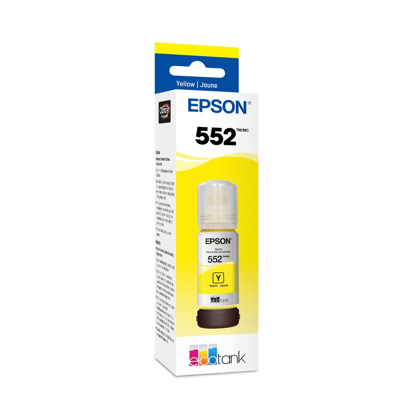 Epson 552 EcoTank Ink Ultra-high Capacity Bottle Yellow (T552420-S) Works with ET-8500, 8550