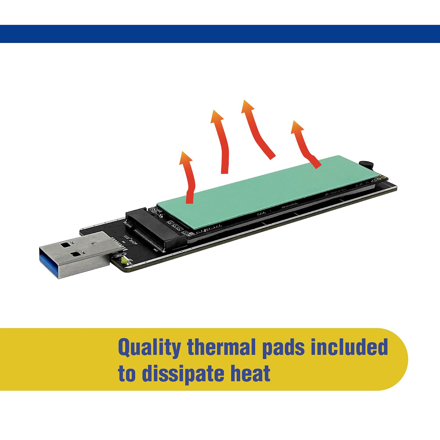 MICRO CONNECTORS M.2 NVMe & SATA SSD to USB 3.2 Gen 2x1 Type-A Adapter (NVME-S32USBA), Black