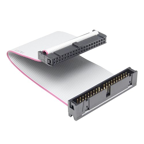 IDE 40-Pin Male to Female Hard Drive Extension Cable 6 inch Flat Ribbon Cord for 3.5" PATA HDD (39 Pin + 1x Empty)