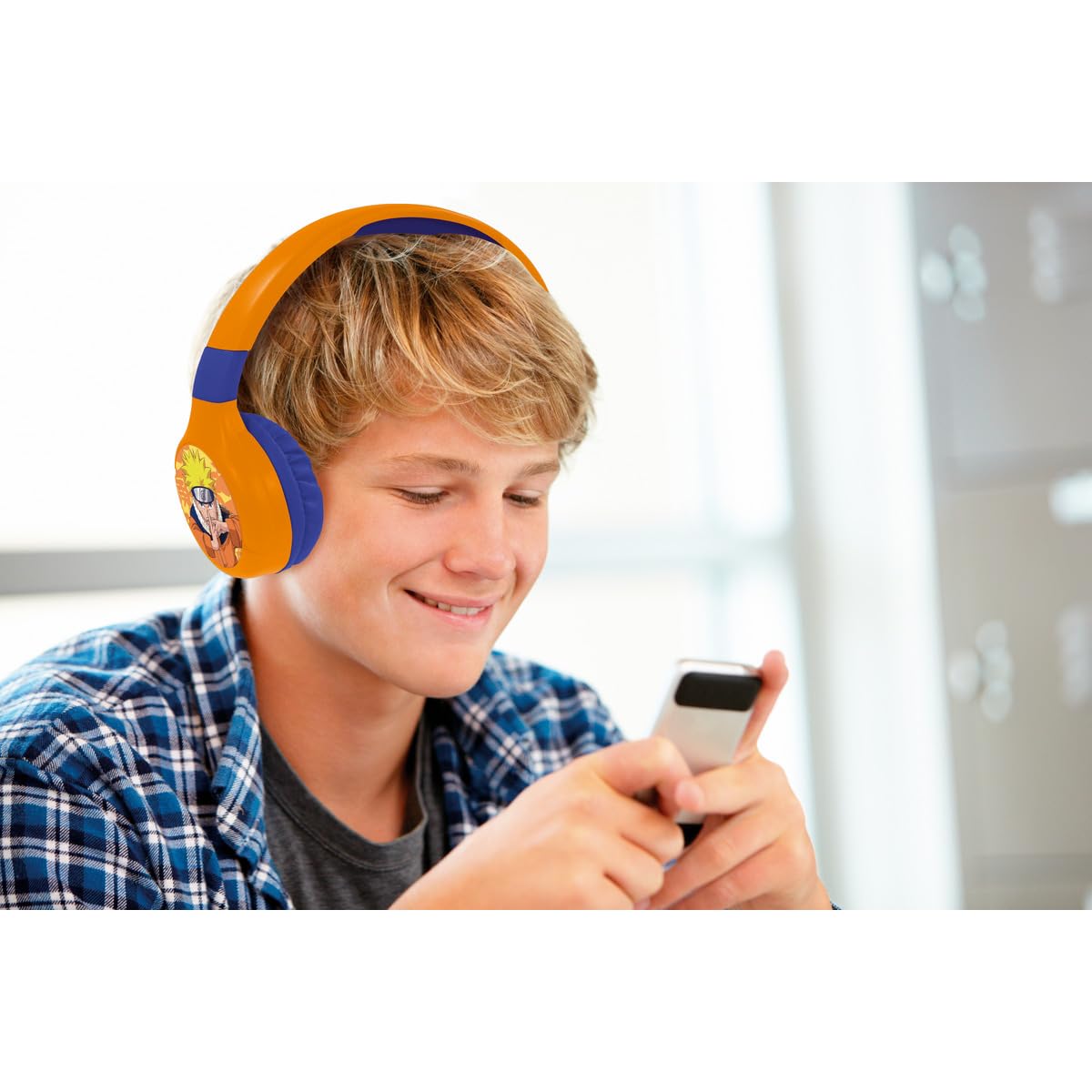 LEXiBOOK, Naruto, 2-in-1 Bluetooth & Wired Headphones with Microphone and Control Buttons, Foldable and Adjustable, Long-Lasting Rechargeable…