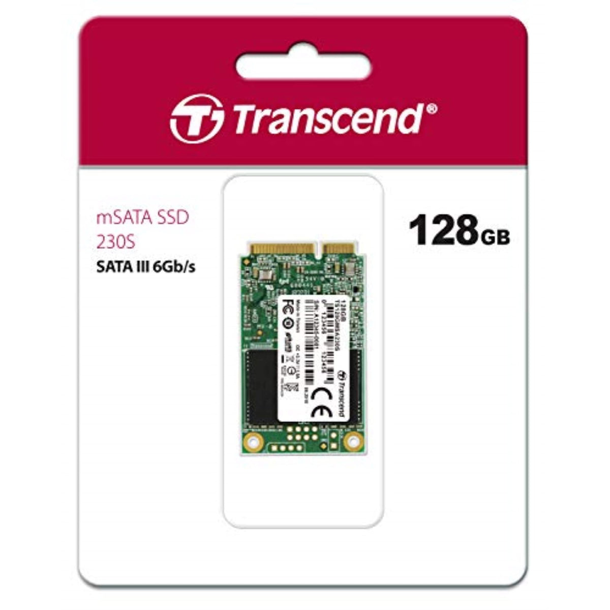Transcend 128GB MSA230S mSATA SATA III SSD, DRAM Cache