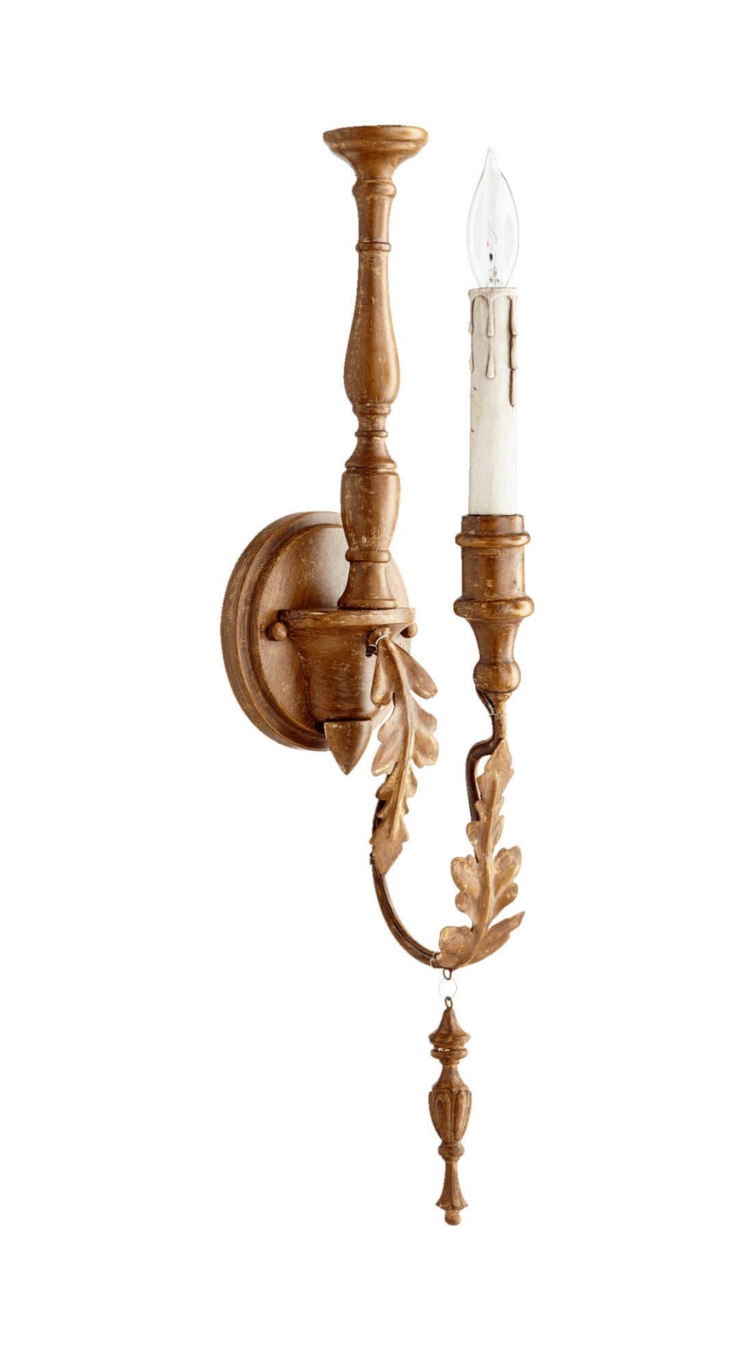 Quorum Lighting 5406-1-94, Salento Torchiere Wall Sconce Lighting, 20 Watts, French Umber