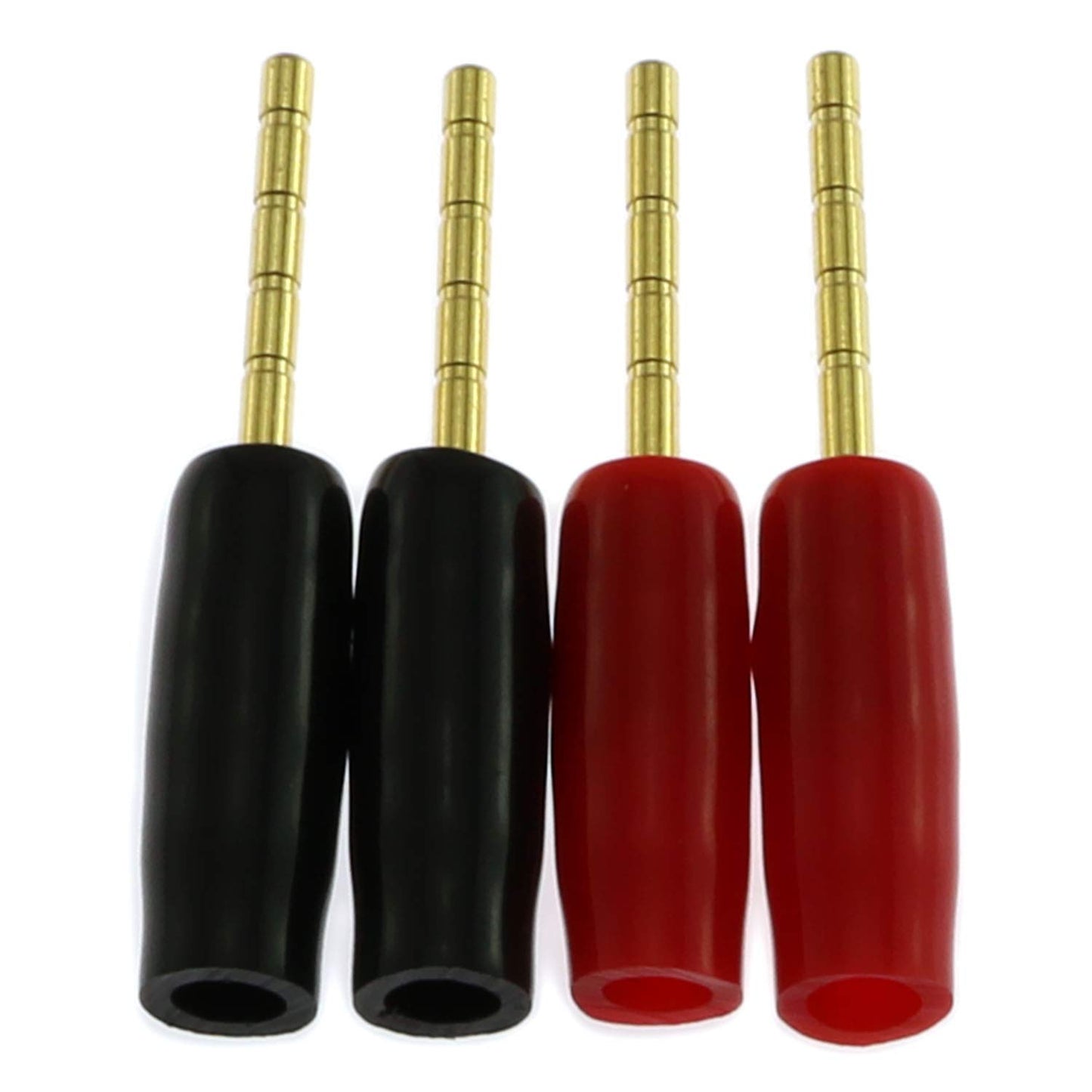 E-outstanding 4PCS Banana Plug Pin Screw Type Speaker Wire Cable Connectors 2mm Gold Plated Banana Plugs