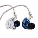 Linsoul KZ ZSN Pro Dual Driver 1BA+1DD Hybrid Metal Earphones HiFi in-Ear Monitor with Detachable Recessed 2Pin Cable, Zin Alloy Panel (Without Mic