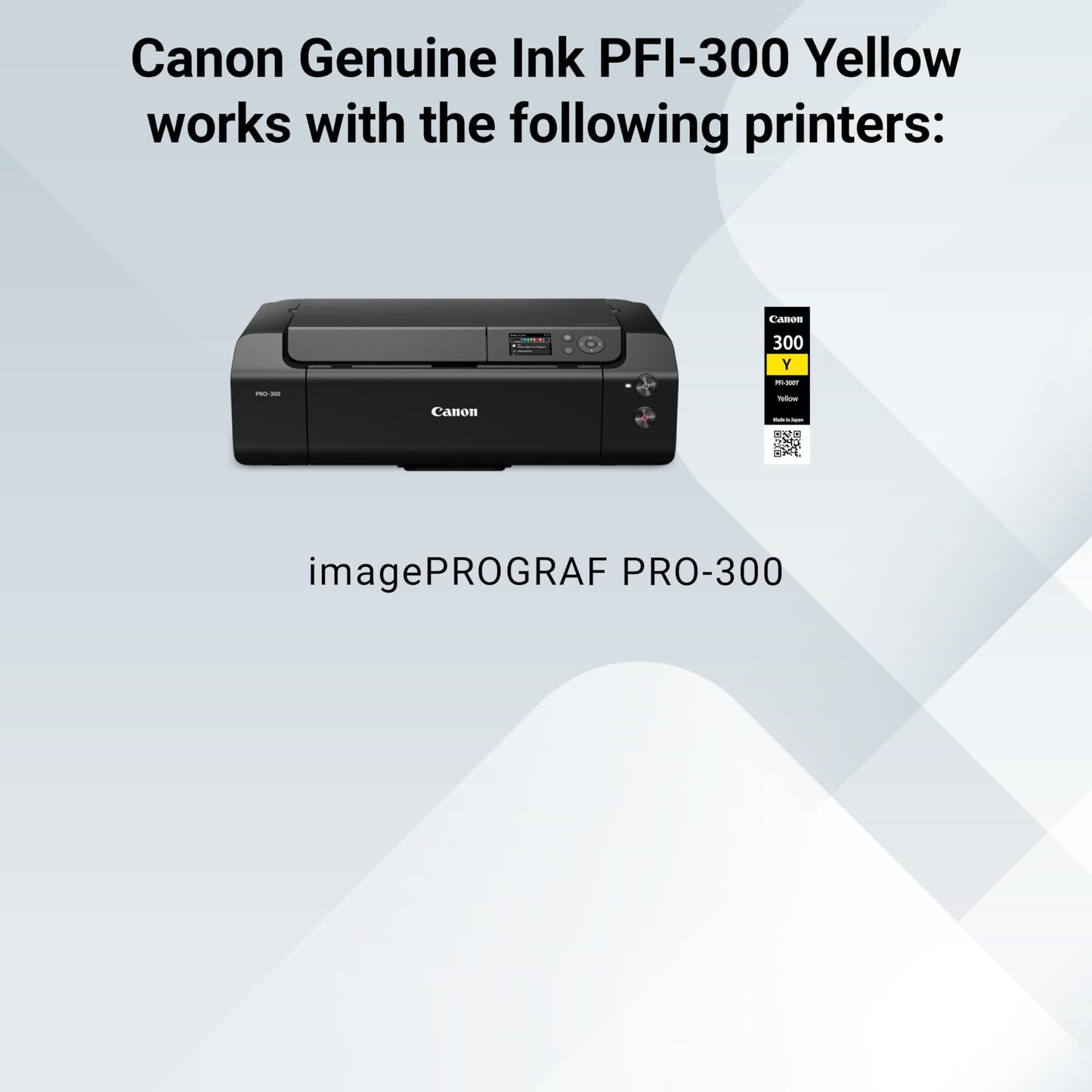 Canon PFI-300 Genuine Yellow Ink Tank, Compatible with ImagePROGRAF PRO-300 Printers