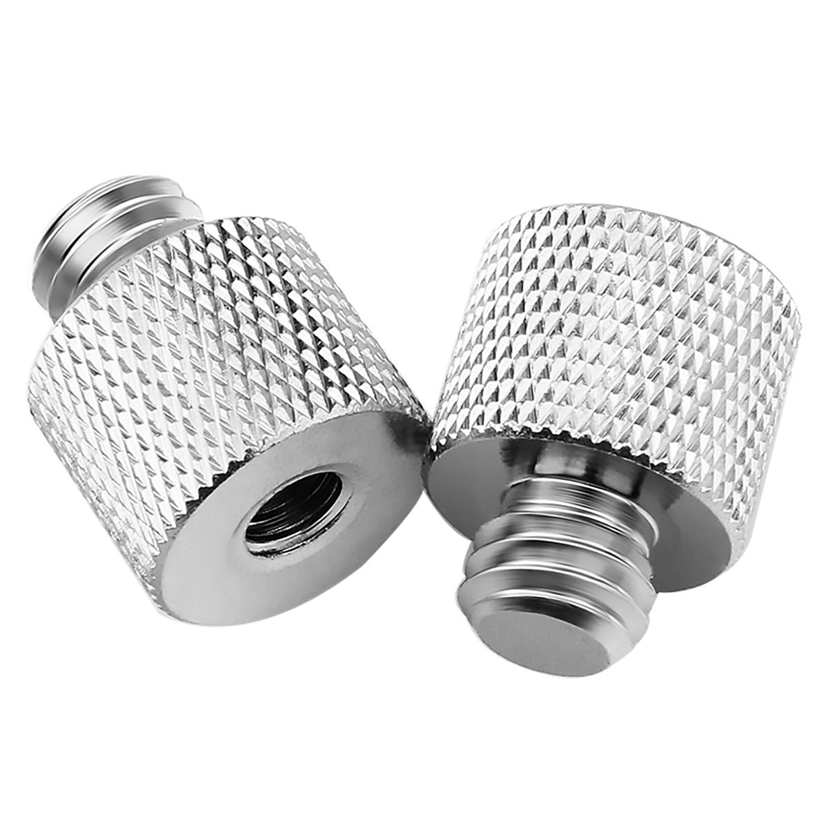 JOMLEY 1/4 to 3/8 Adapter,1/4"-20 Female to 3/8"-16 Male Screw Thread Adapter for Camera Monitor, Mic Stand, Tripod - 2 Pack