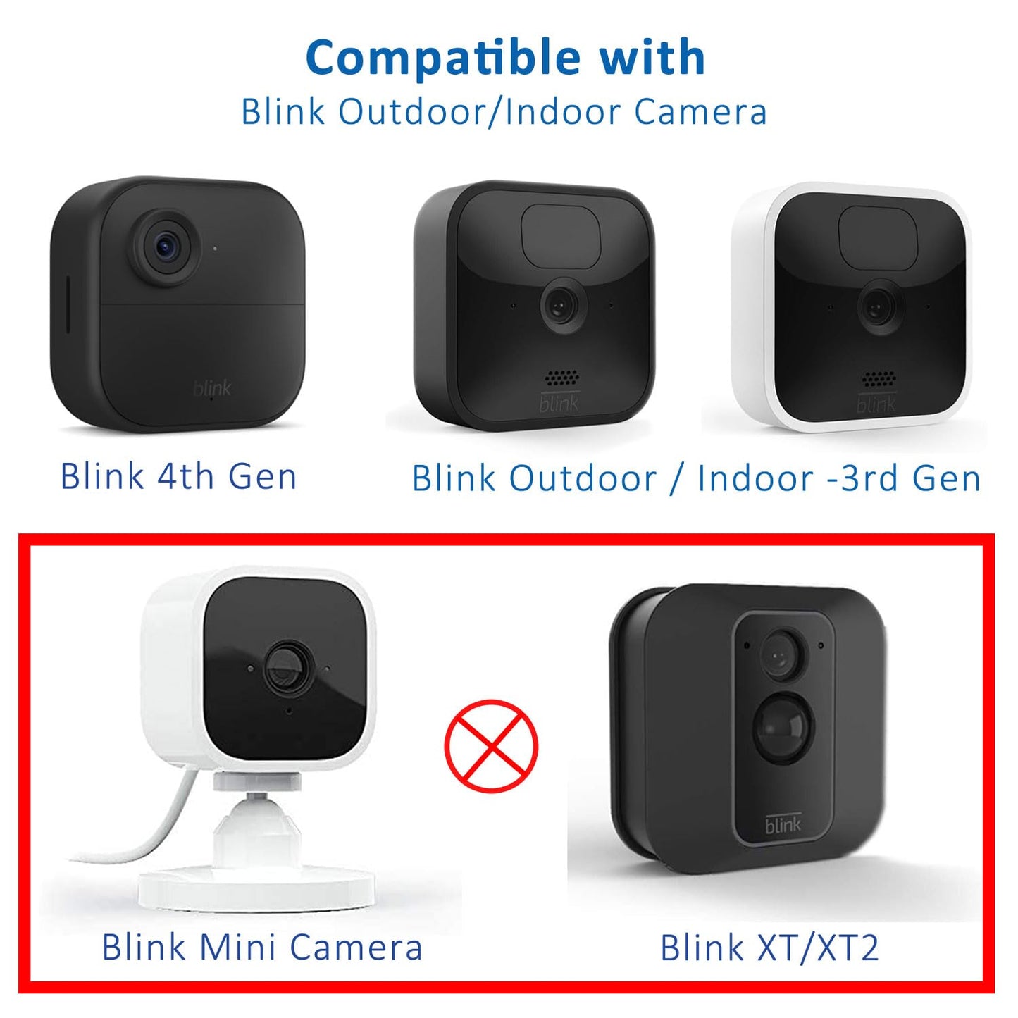 All New Blink Outdoor 4th & 3rd Gen Camera Mount Bracket,5 Pack Full Weather Proof Housing/Mount for Blink Outdoor Cameras Security System(Camera not