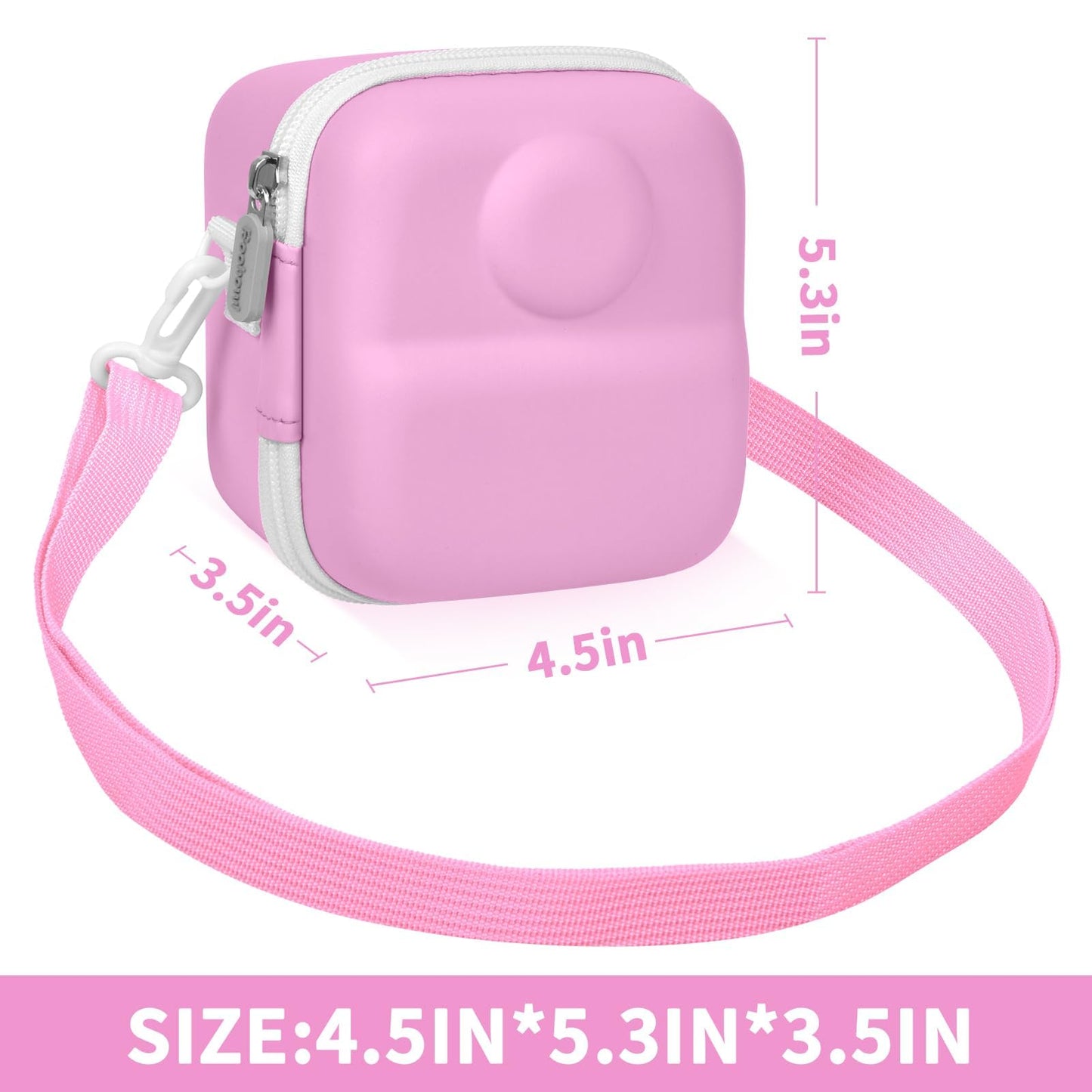 Boobowl Kids Instant Print Camera Case for Cimizi, for Masterbee, for Dylanto, for BOFIDAR, Portable Storage Bag with Shoulder Strap, Mesh Pocket
