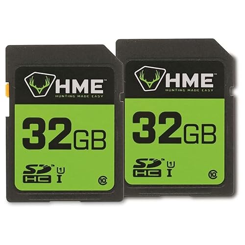 HME SD Cards - Compact Durable Reliable High-Speed Memory Cards Compatible with SDHC Slot Devices, 32GB - 2 Pack