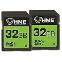 HME SD Cards - Compact Durable Reliable High-Speed Memory Cards Compatible with SDHC Slot Devices, 32GB - 2 Pack