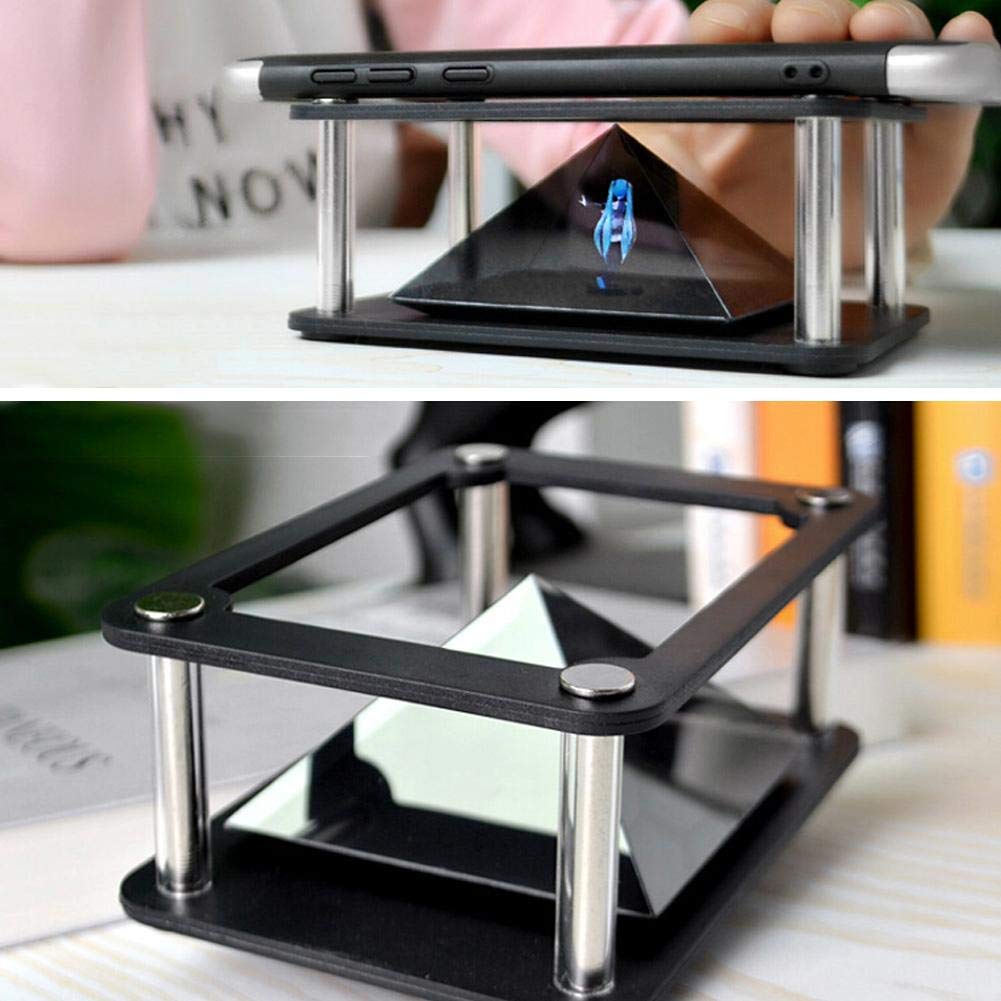 ASHATA 3D Holographic Display Stands Projector 3.5-6inch Mobile Smartphone Hologram for Corporate Product Display, Cartoon Interaction