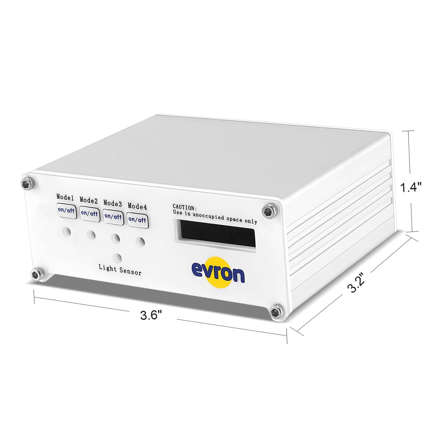 Evron Portable Ozone Generator 50-100mg/h, USB Powered (Input Only), No Internal Battery, Built-in Fan, 4 Modes, For Unoccupied Enclosed Areas: Car