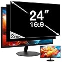 2 Pack 24 Inch Privacy Screen for Computer Monitor 16:9 Aspect Ratio, Eye Protection Anti Glare Computer Screen Cover, Removable Anti-Scratch Computer