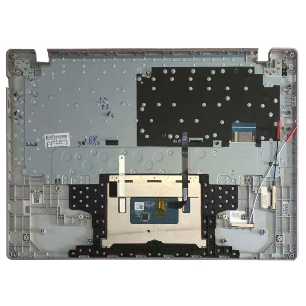 Laptop Replacement Keyboard Fit Samsung Chromebook XE350XBA US Layout with Palmrest Upper Case Cover