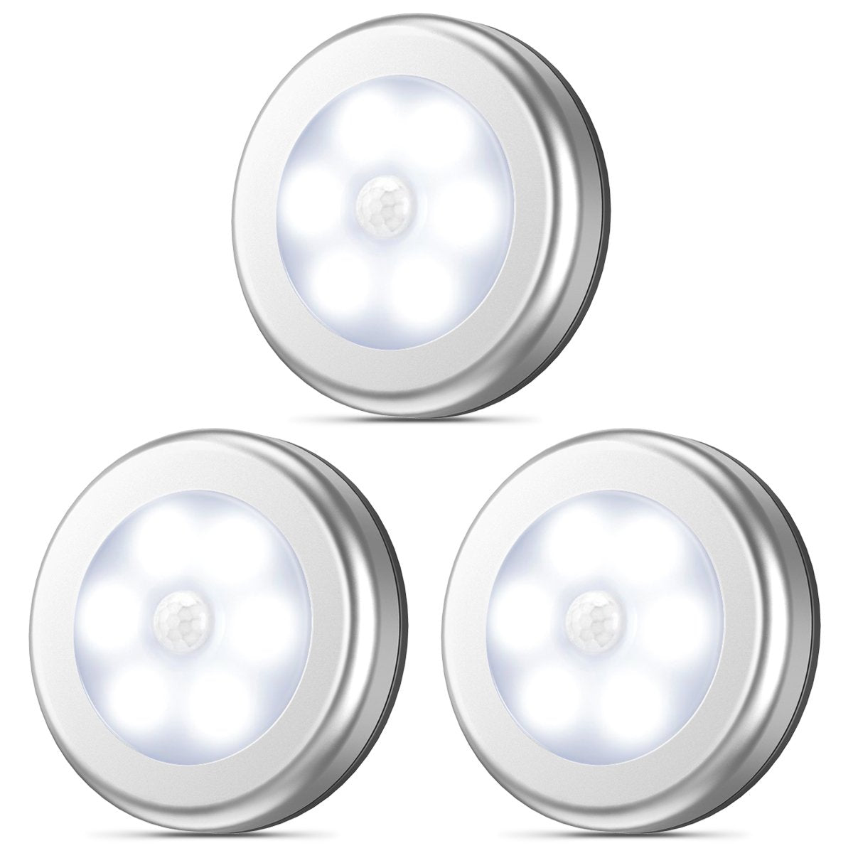 AMIR Upgraded 3.15” Motion Sensor Light, 3 Pack Stick on Cordless Battery-Powered LED Night Light, Closet Lights, Stair Lights, Safe Lights