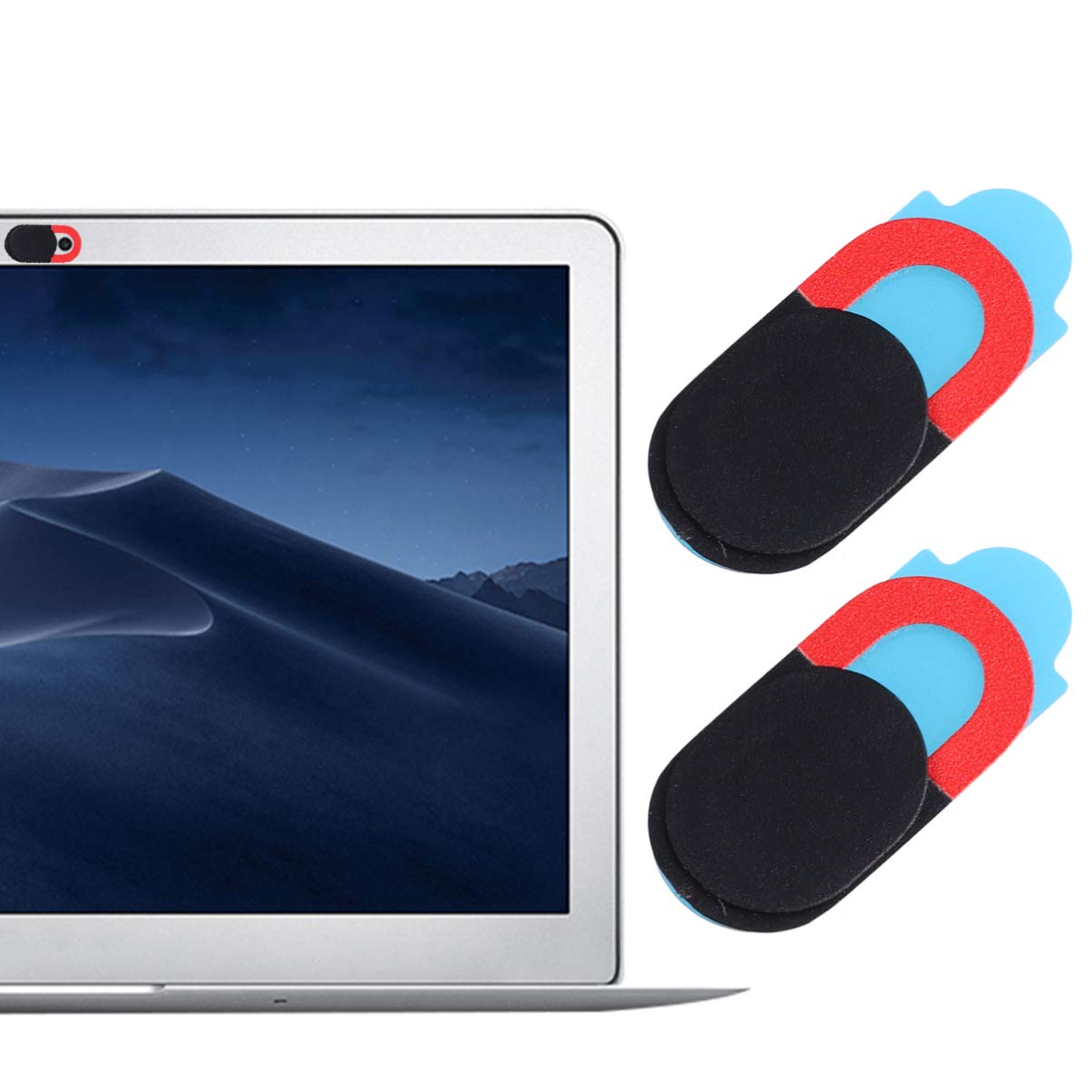 Uonlytech 6 Pcs Laptop Webcam Cover Slider Privacy Protection Oval Camera Shutter Stickers for Laptop Tablet Phone Secure Video Calls