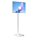 CTA Ergonomic Floor Stand For Monitors & TV’s Up To 35-inches & 22 lbs - Mobile Stand With Anti-Knockdown Base & Height Adjustable - Commercial Grade