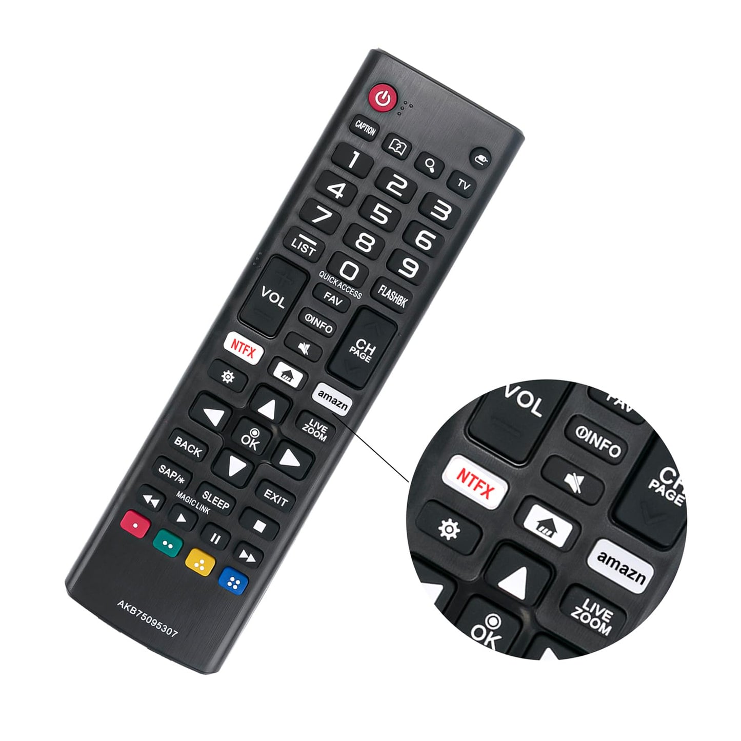 New AKB75095307 Replace Remote fit for LG TV 43UJ6300 49UJ6300 65UJ6300 55UJ6300 55UJ6540 43LJ5500 43LJ550M 49LJ5500 49LJ550M 49UJ6500 55LJ5500