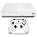 MightySkins Carbon Fiber Skin for Microsoft Xbox One S - White | Protective, Durable Textured Carbon Fiber Finish | Easy to Apply, Remove, and Change
