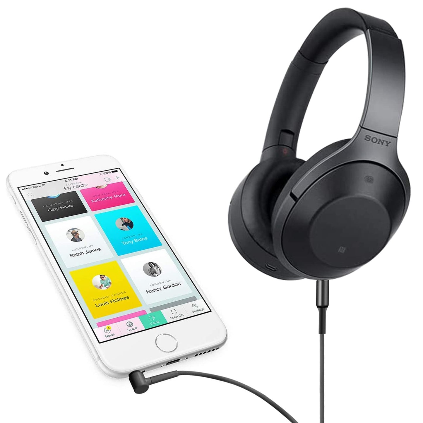 Replacement WH-1000XM5 Headphone Audio Cable Compatible with Sony WH-1000XM6 WH-1000XM5 WH-1000XM4 WH-1000XM3 WH-1000XM2 MDR-1A MDR-100ABN MDR-1000X…