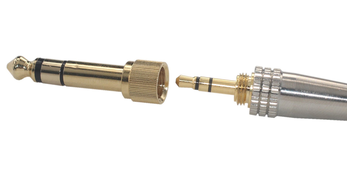 SC-6 1/4" Stereo Phone Screw-On Adapter,3.5mm Plug to 6.35mm Plug,(HD280, SMH-1000) KK SC-6 (2pcs)