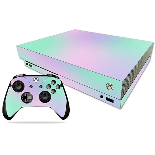 MightySkins Skin Compatible with Microsoft Xbox One X - Cotton Candy | Protective, Durable, and Unique Vinyl Decal wrap Cover | Easy to Apply, Remove