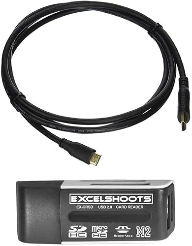 Excelshoots HDMI Cable for Canon EOS 90D Camera, High-Speed 4K Mini HDMI to HDMI Cable for Canon EOS 90D DSLR Camera, 6 Feet Gold Plated.