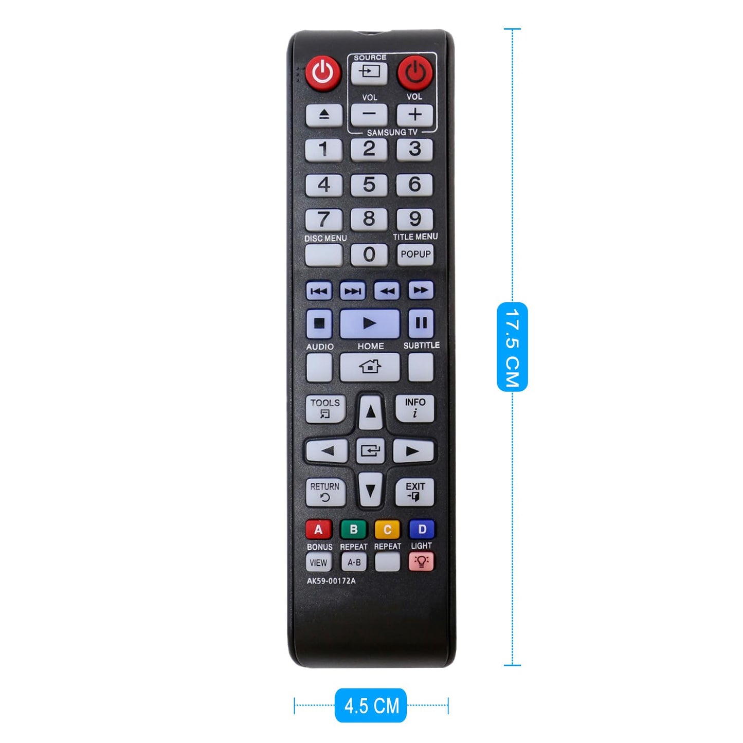 AK59-00172A Replace Remote Control fit for Samsung Blu-Ray Disc DVD Player BD-F5700 BD-J5100 BD-J5900 BD-J5700 BD-E5700 BD-E6500 BD-EM57 Bluray Blu