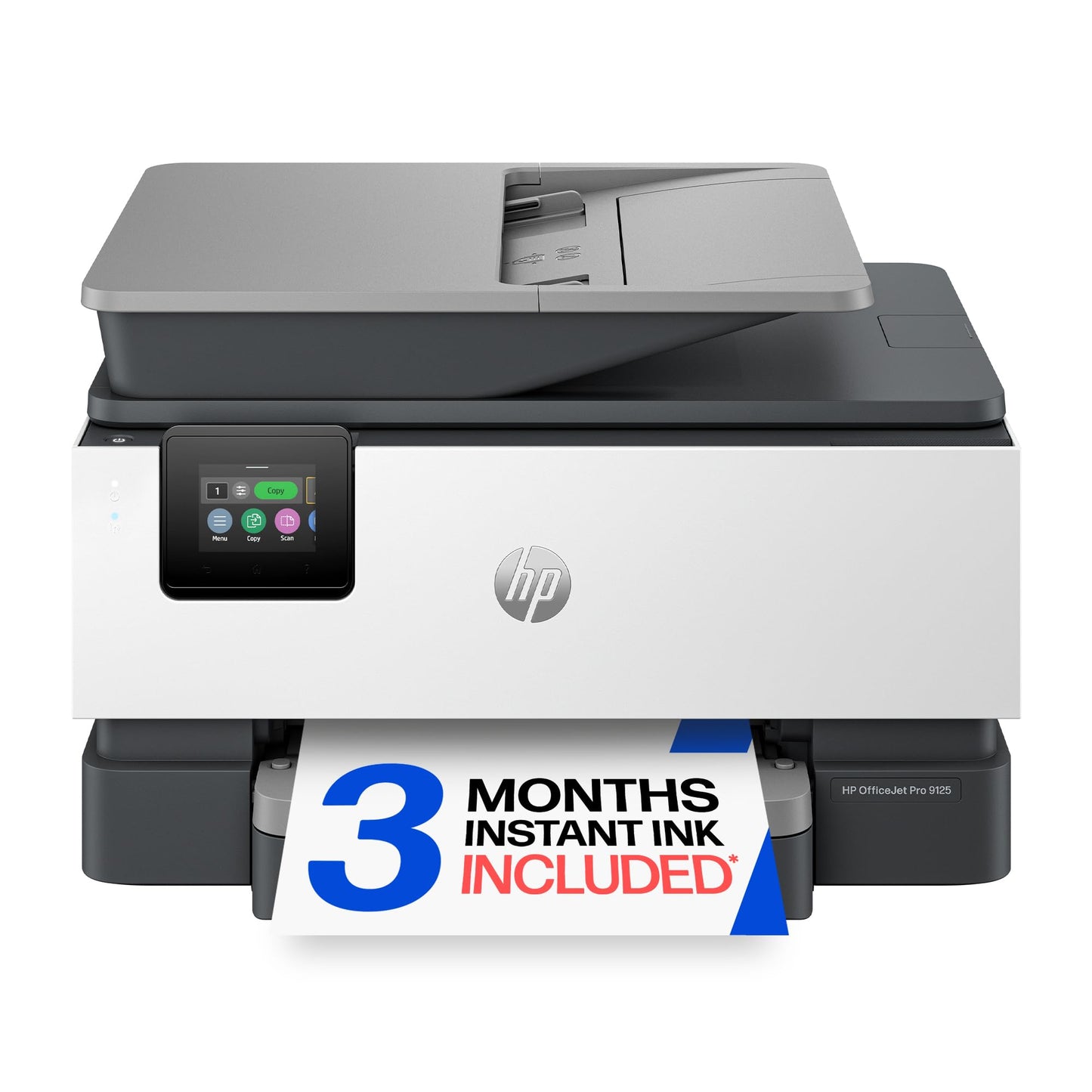 HP OfficeJet Pro 9125 Wireless All-in-One Color Inkjet Printer, Print, Scan, Copy, Fax, ADF, Duplex Print/scan, Best-for-Office, 3 Month Trial