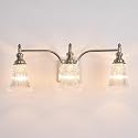 FALINNEAD Bathroom Light Fixture Brushed Nickel Vanity Lighting 3 Lights Bathroom Wall Scone for Bedroom Living Room Hallway