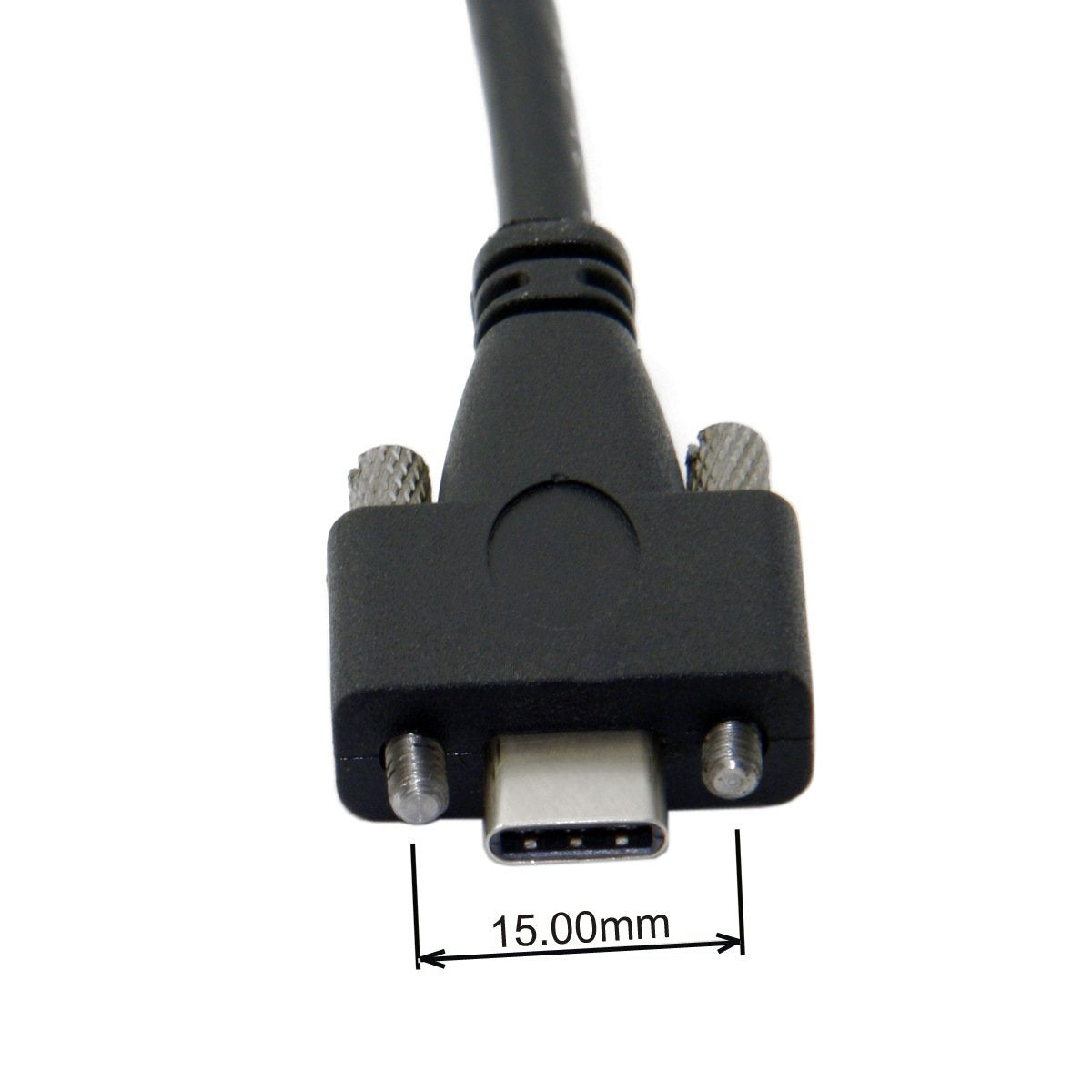 JSER USB 3.1 Type-C Dual Screw Locking to Standard USB3.0 Data Cable 1.2m Panel Mount Type for Industrial Camera