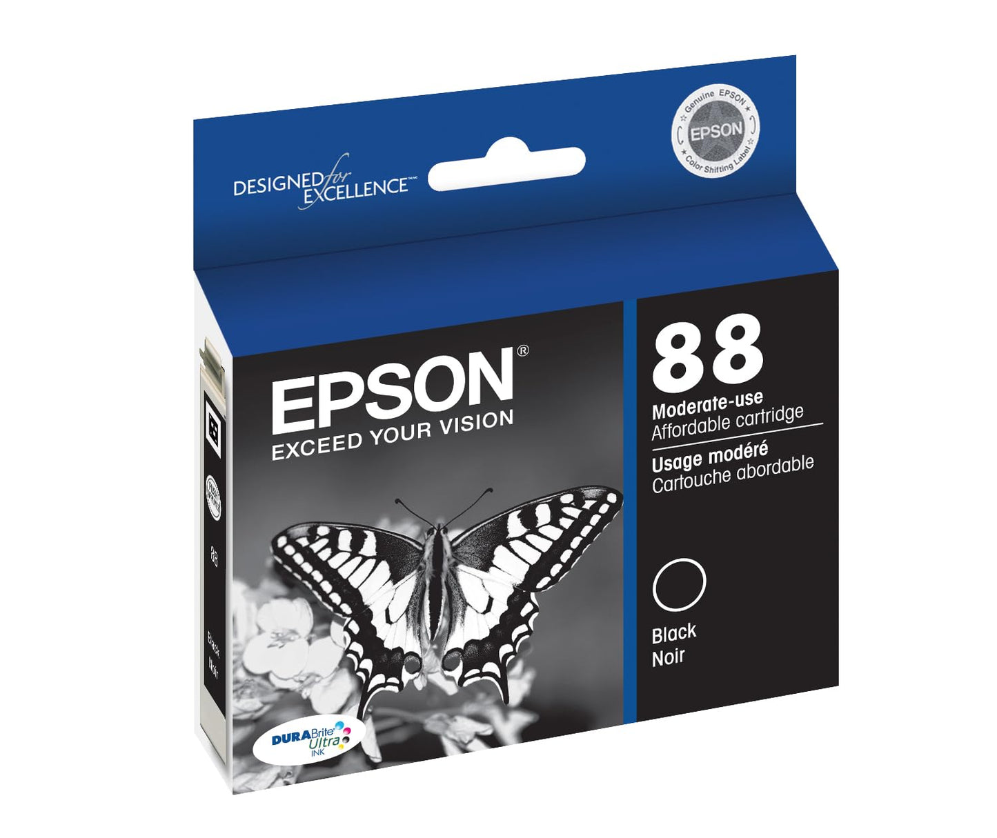 EPSON 88 DURABrite Ultra Ink Black Cartridge ForCX-4400, 4450, 7400, 7450 ; N-10, 11; NX-100, 105, 110, 115, 200, 215, 300, 305, 400, 415