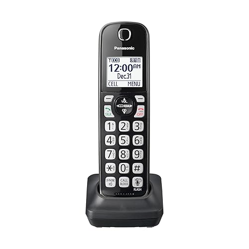 Panasonic Cordless Phone Handset Accessory Compatible with KX-TGD562 / KX-TGD563 / KX-TGD564 Series Cordless Phone Systems - KX-TGDA51M (Metallic
