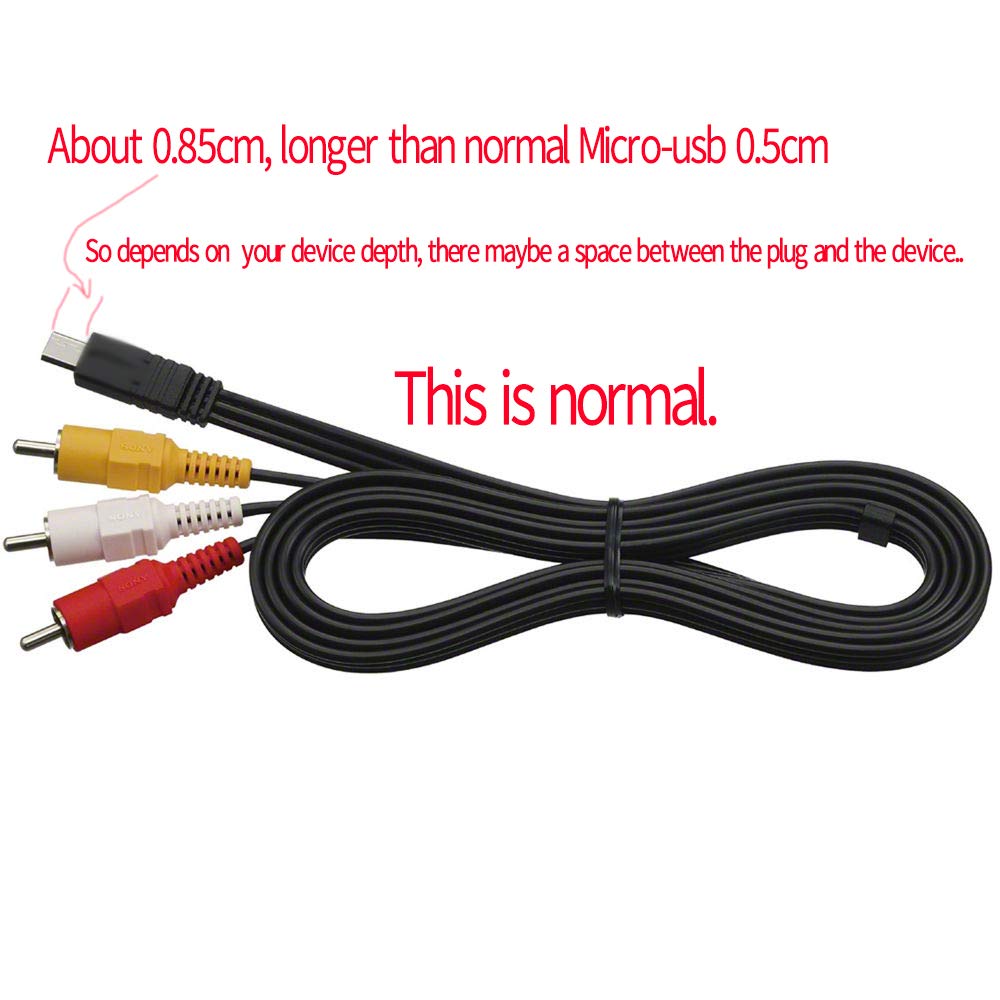 earlife VMC-15MR2 AV Replacement Cable Compatible for Sony Handycam FDR-AX HDR-CX and HDR-PJ Series Camcorder