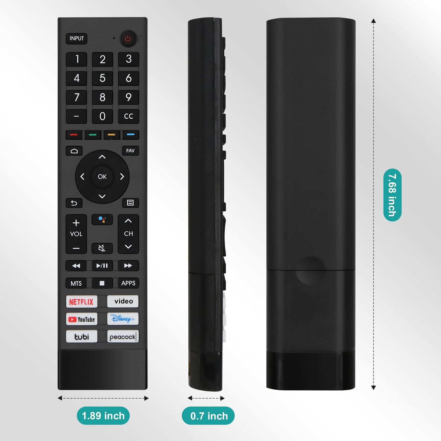 for Hisense Tv Remote Replacement,Universal Remote Control for Hisense Android Smart TV?No Voice?, No Pairing Needed-Not for Hisense Fire & Roku TV