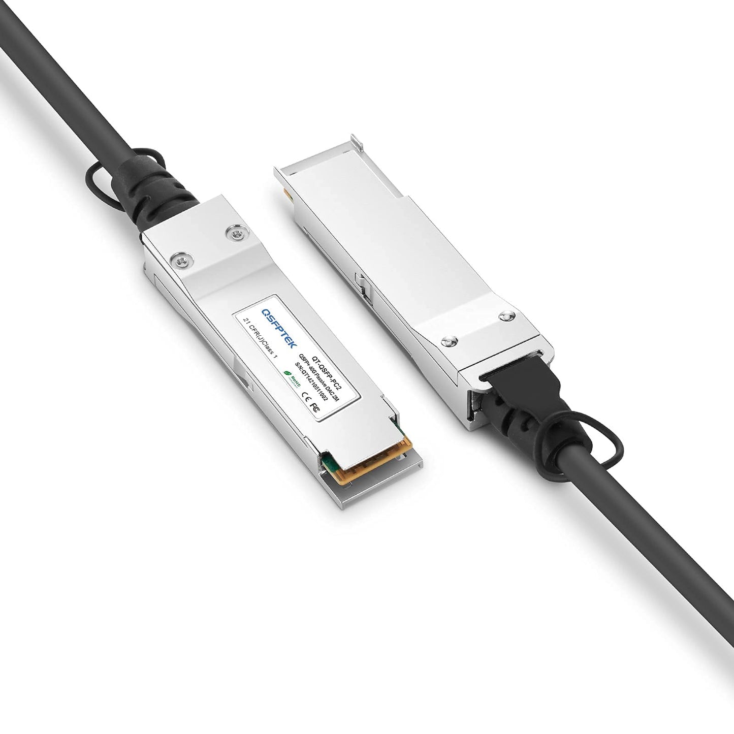 40G QSFP DAC Cable, 2M (7ft) 40GBASE-CR4 Passive Direct Attach Copper Twinax Cable, QSFP+ to QSFP+ Network Transceiver Compatible with Cisco