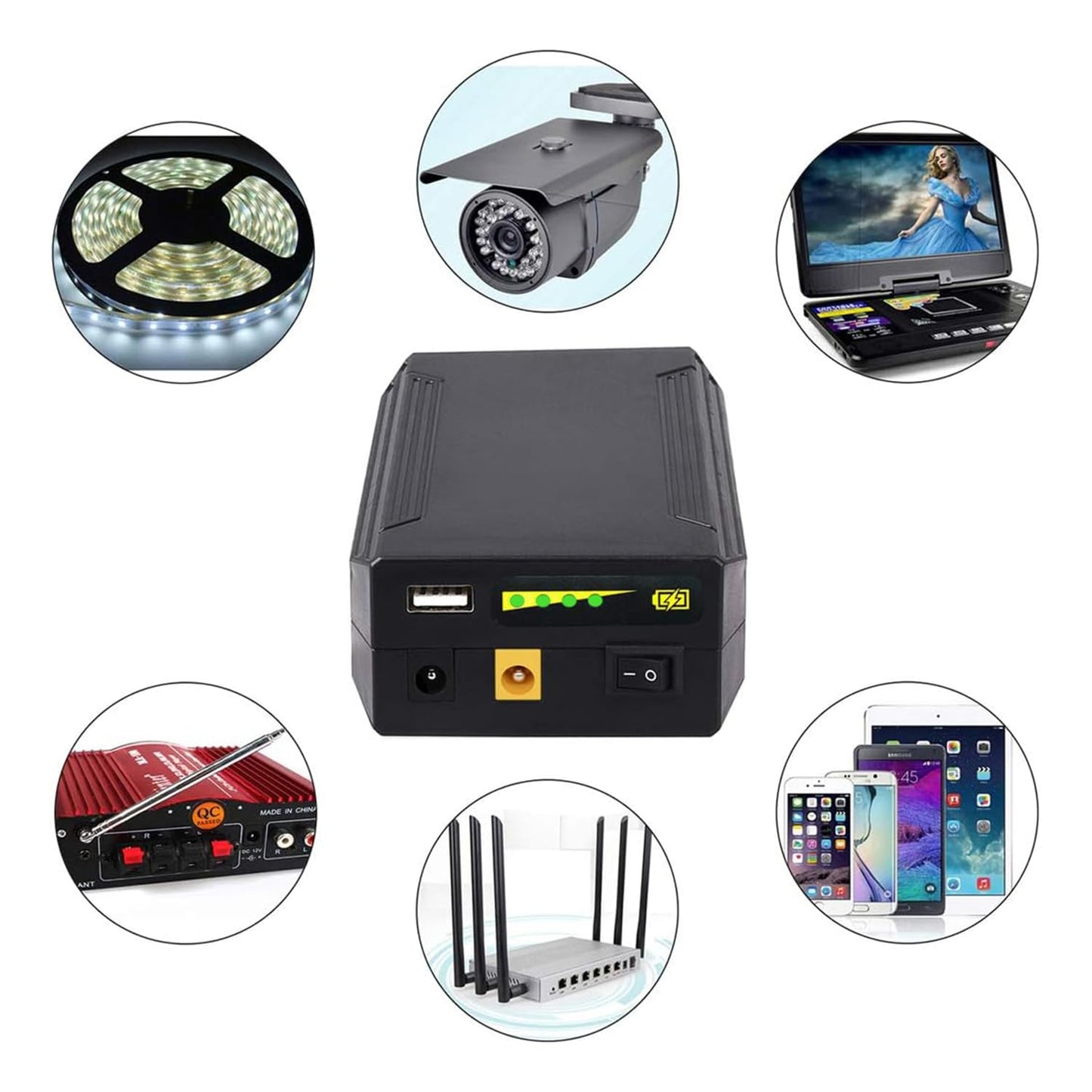 Talentcell Portable Power Bank, 99.9Wh Multi Voltage 12V/9V & 5V USB Power Supply for LED Strip, CCTV Camera, Heated Jacket, Phone, Spectra Pump