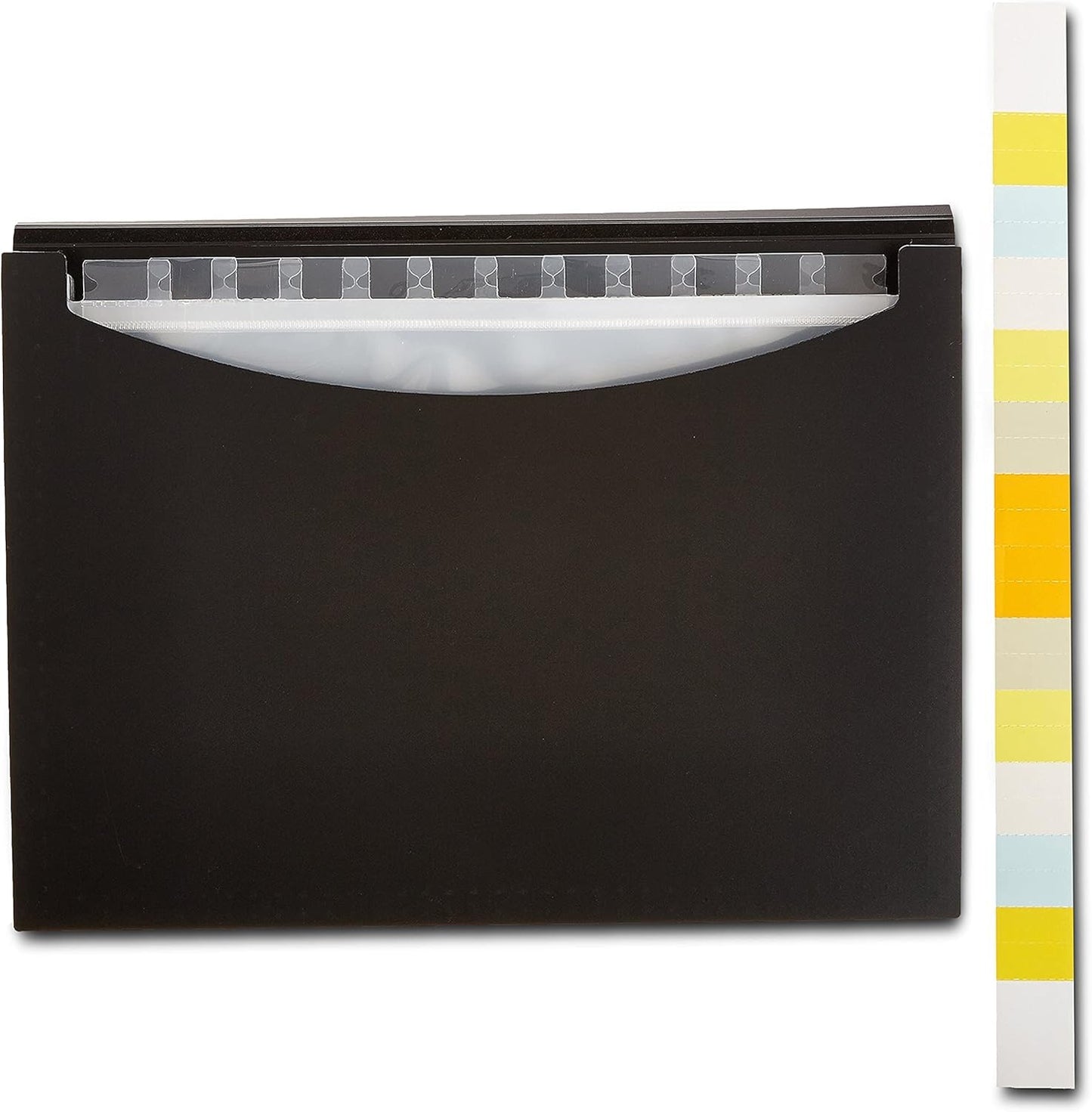 Amazon Basics Expanding Organizer File Folder, Letter Size - Black, 12-Pack