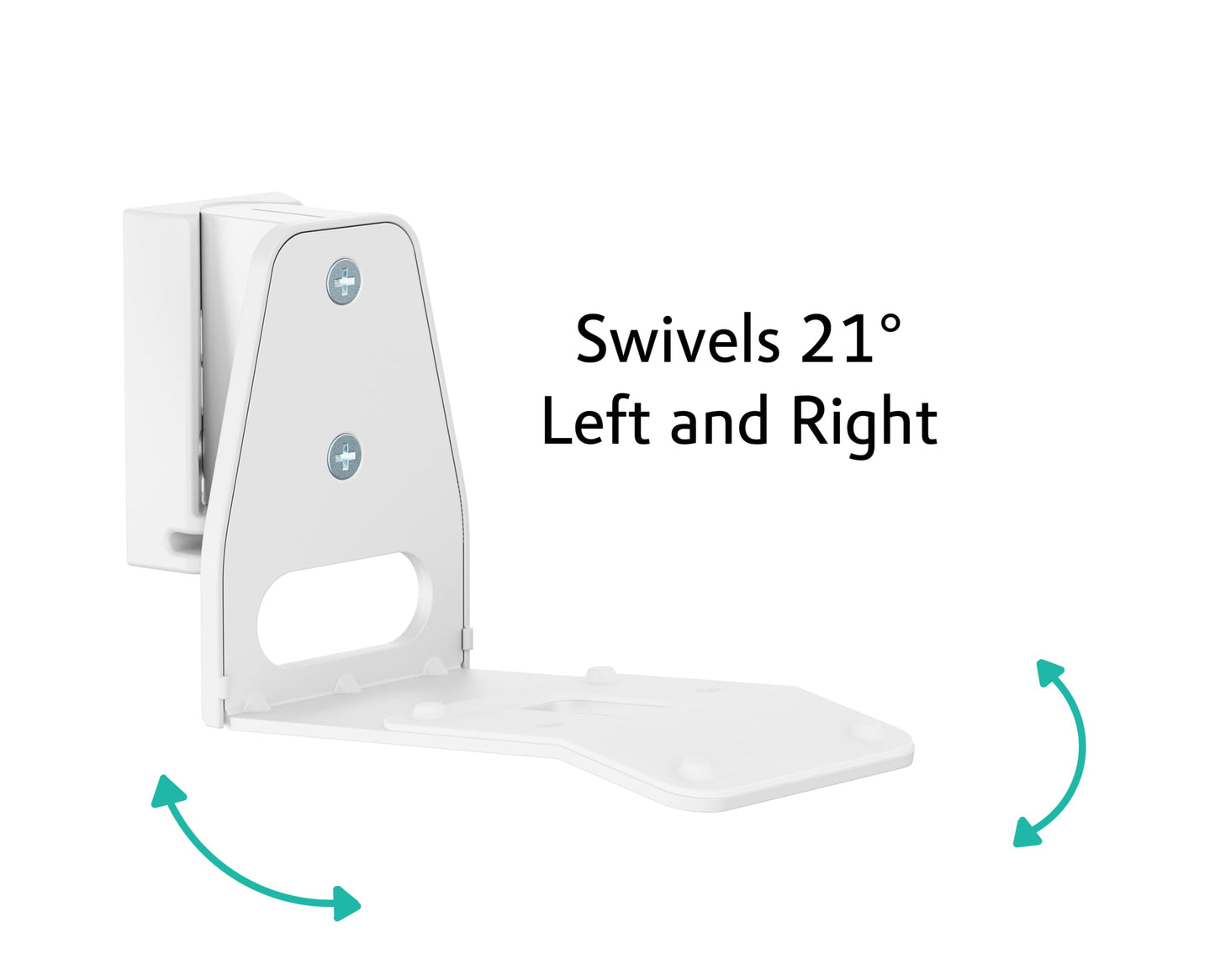 ynVISION.DESIGN Wall Mount Compatible with Sonos Era 300 Speakers - Pair - Tilt 18°/Swivel ±21° - Cable Management - Concrete/Brick/Wood Stud Mounting