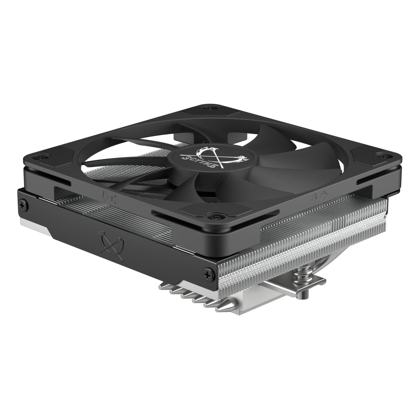 SCYTHE Big Shuriken 4 Low Profile CPU Cooler, 4.7" x 4.8" x 2.6", 12V, 200W, 31.78dB, Compatible with Desktop, Laptop, Server, Other Electronic