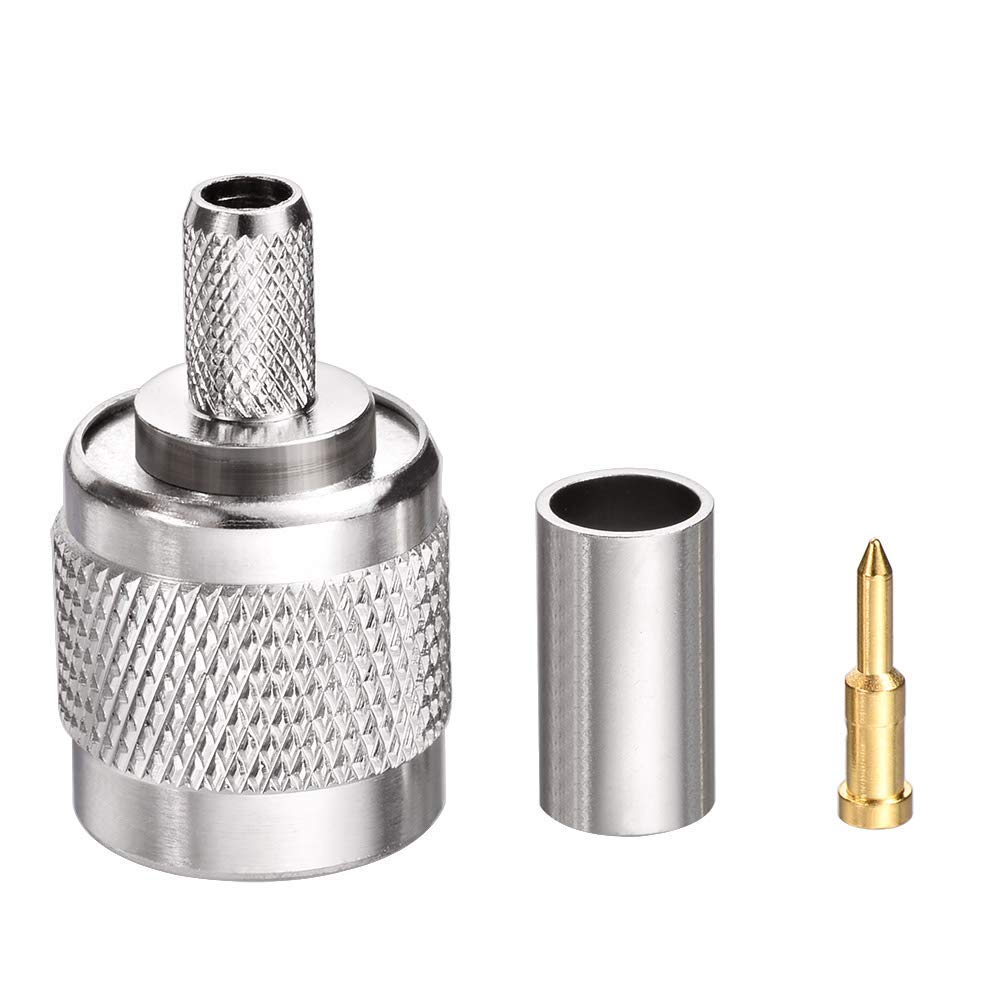 Superbat TNC Crimp Connectors Kit TNC Male + TNC Female Crimp Solder Connector Kit for RG58 RG303 RG141 RG142 RG400 LMR195 Low Loss Coax Cable(10 Pack