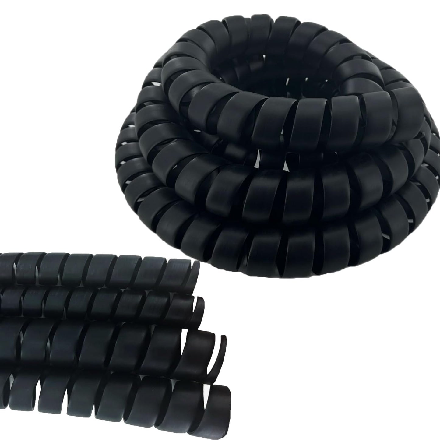 Spiral Wrap Cable Protector 2" OD x 10' Pre-Cut Lengths - Safe Hose Protector to Avoid Wear and Extend Life for Hydraulic Pneumatic Hoses