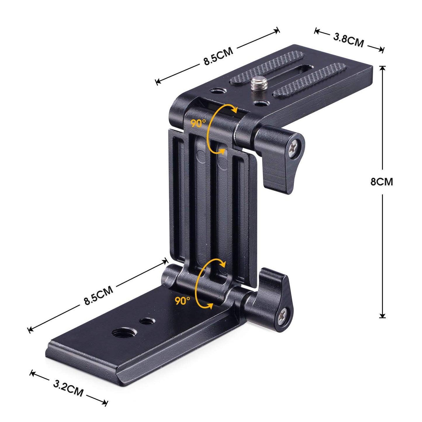 Universal Flex Tilt Head Z Mount Bracket Arca-Swiss Tripod Head Quick Release Plate Mounting for Monopod Slider Rail Cage Rig Stabilizer Gimbal