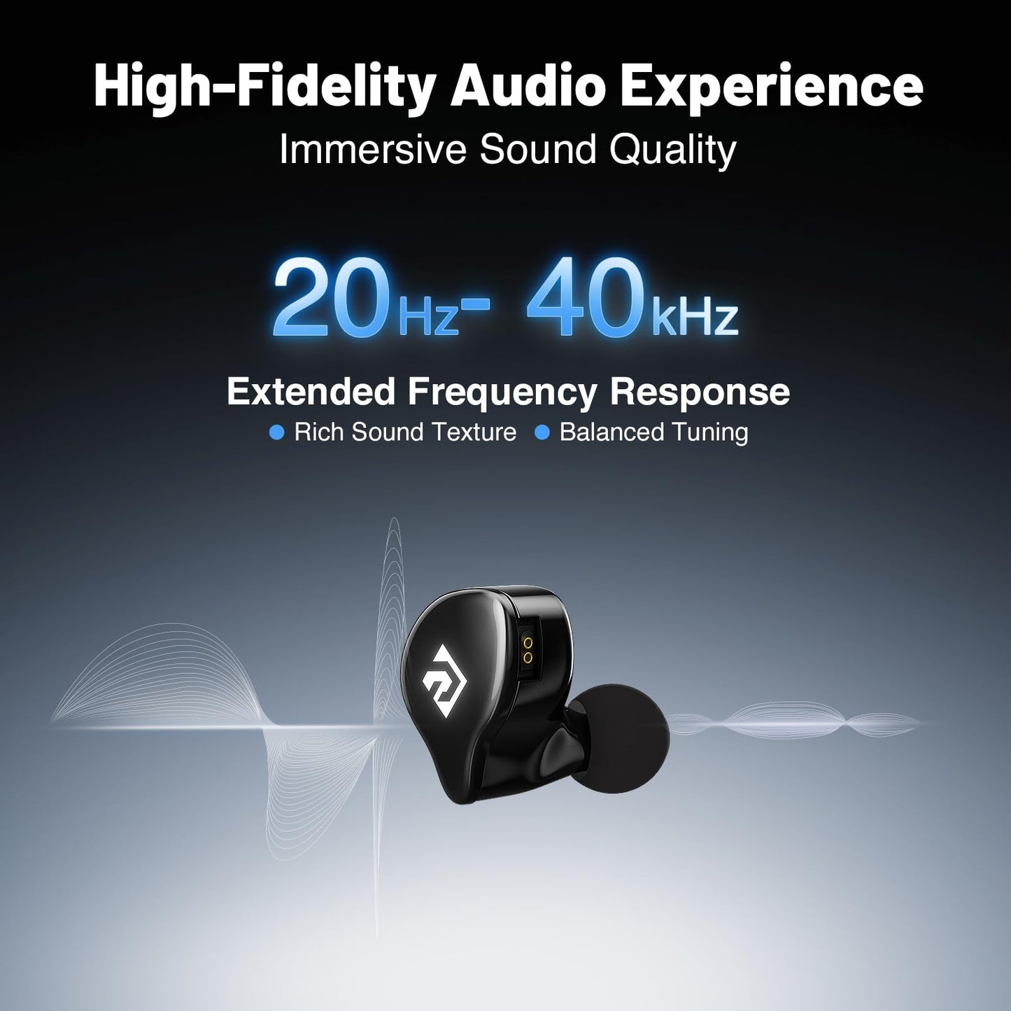 Phenyx Pro in-Ear Monitor Earphones, Sound Isolating Wired Earbuds w/Detachable 2-Pin Cable, Ergonomic Fit, Universal Compatibility, Professional IEM…